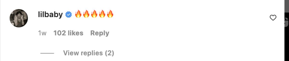Lil Baby's Comment On Anthony Edwards' Post 